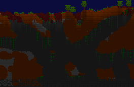 2D terrain generated with sky lighting